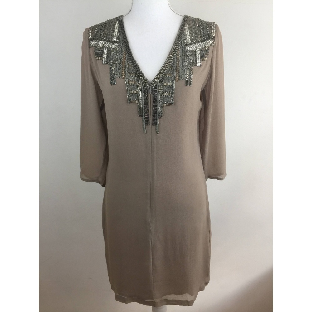 Juliette Longuet Vesuve 100%Silk Dress Brown